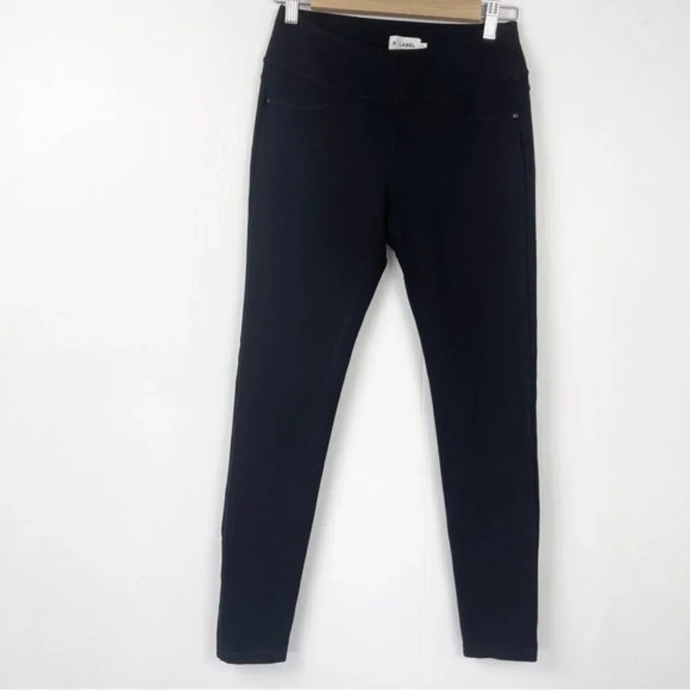 R Label the Reset Black Ponte pull on pocket contoured leggings small - Picture 2 of 9